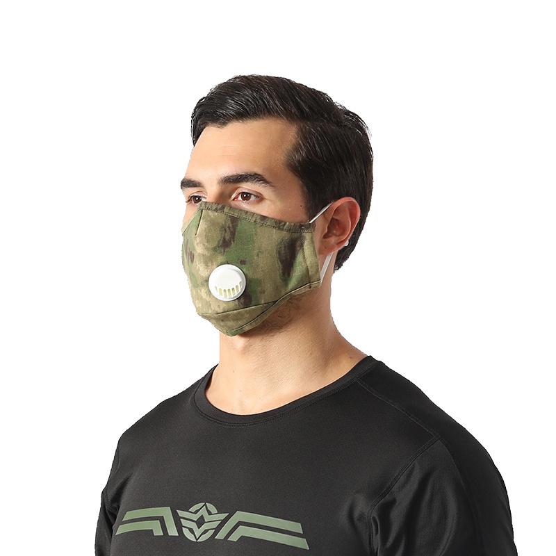 Outdoor Camouflage Cycling Mask Cotton Sports Dustproof Valve Mask