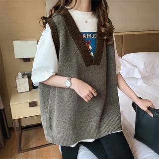 Áo len Gile nữ viền cổ Hàn Quốc nhẹ nhàng (ORDER- SẴN XÁM) Kèm ảnh thật