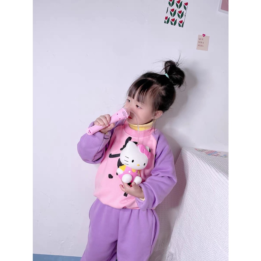 Đèn lồng trung thu hello kitty có đèn led phát sáng, có nhạc vui nhộn, khe nhét tiền tiết kiệm siêu dễ thương cho bé
