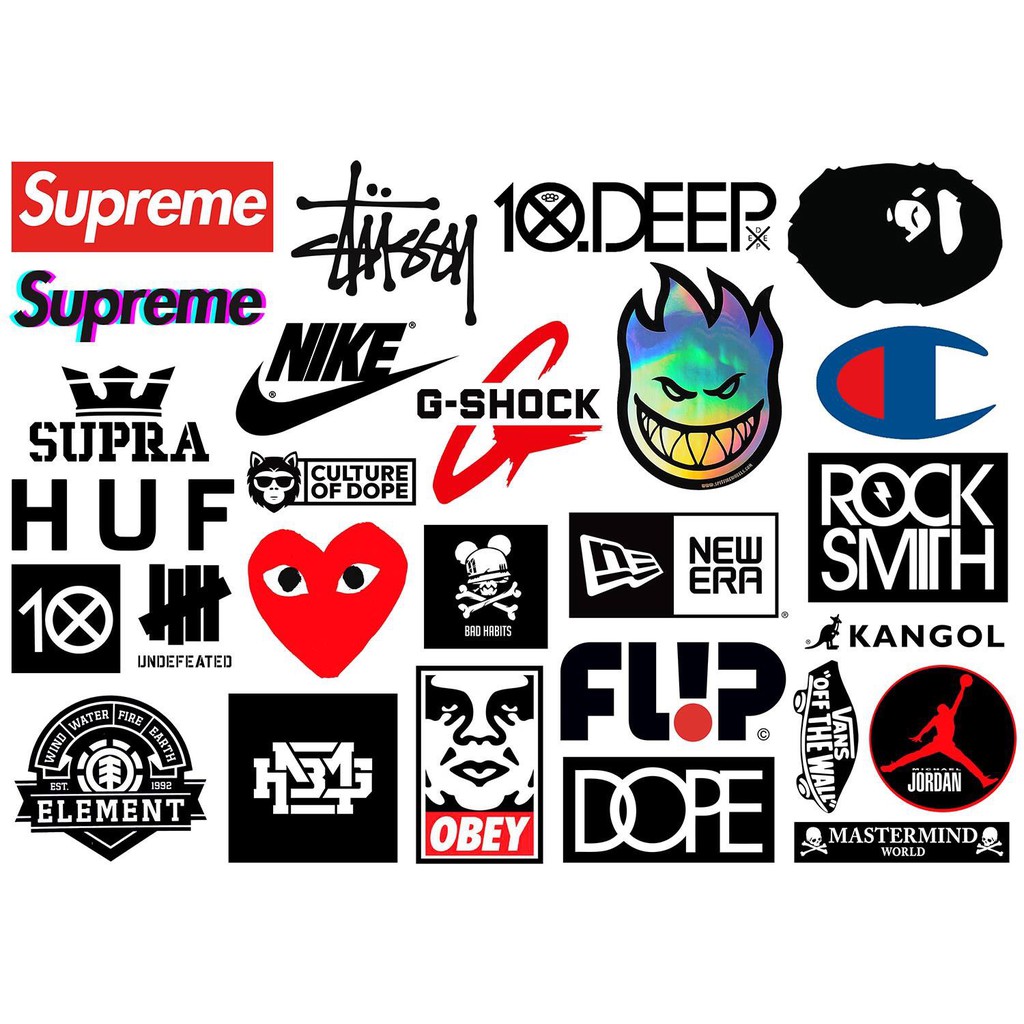 Sticker Logo Brand (1) chống nước, hình dán mũ bảo hiểm, dán xe, điện thoại, laptop – Nghiện Sticker