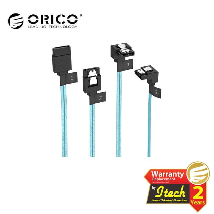 Bộ 2 Dây Cáp Orico Cpd 7p6g Bw902s Sata Iii 6 Gbp