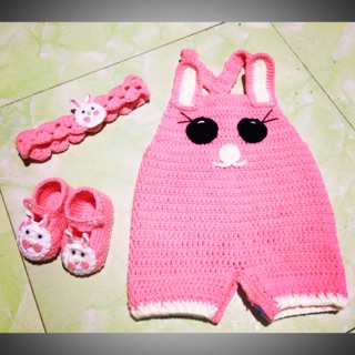 Freeship 99k TQ_Set yếm thỏ cho bé