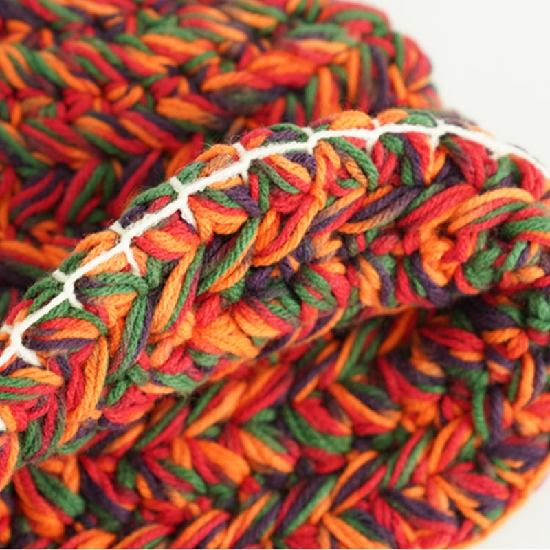 Mũ Len Dệt Kim Họa Tiết Kẻ Sọc Nhiều Màu Sắc Dày Dặn Ấm Áp Dễ Phối Đồ Thời Trang Giáng Sinh / Năm Mới