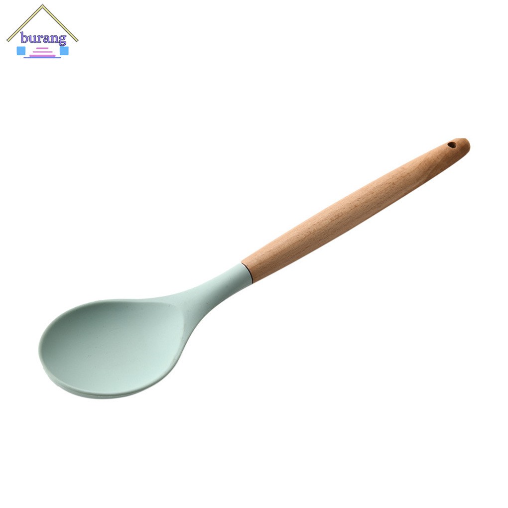 Thìa cán gỗ nấu ăn chống dính tiện dụng chất lượng cao