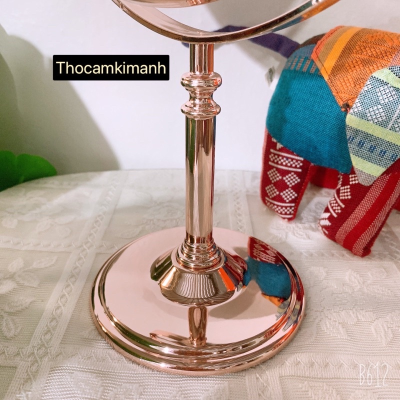 Gương trang điểm 2 mặt cao cấp xoay 360 độ ( có 1 mặt phóng đại gấp 3 lần )