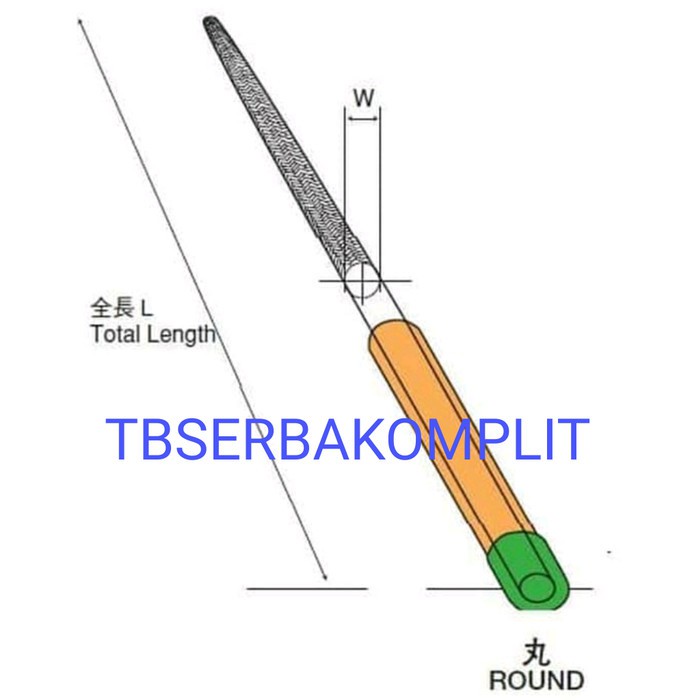 Dụng Cụ Dũa Hình Tròn Bằng Sắt 2.5mm Ma01202 Của Nhật Bản