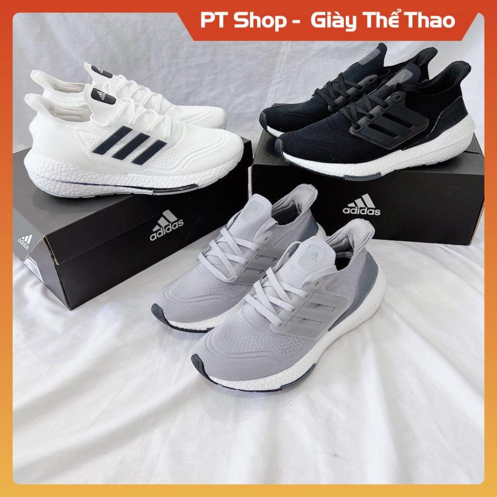 [Freeship+ Hàng Xịn] Giày thể thao cổ thấp dây buộc Adi.Das Ultra Boost 2021 , Giầy nam nữ UB 7.0 trắng đen xám đế cao