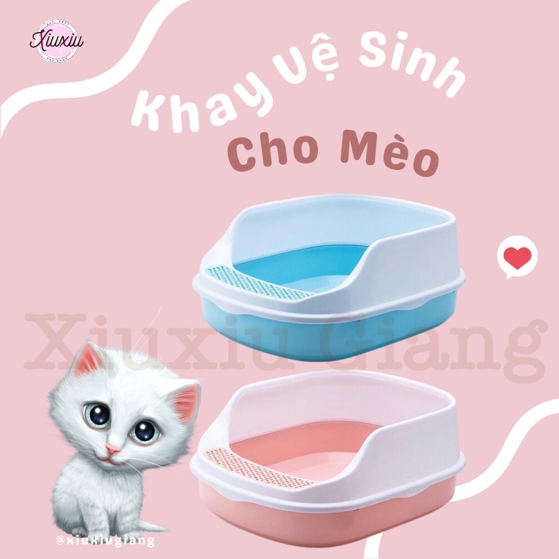 [Tặng Kèm Xẻng] Khay Vệ Sinh Cho Mèo Thành Cao - Xiuxiu Giang