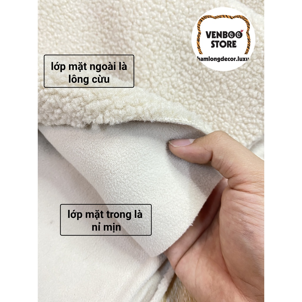 [FREESHIP] 1m x 1m5 VẢI LÔNG CỪU 2 MẶT may áo khoác áo ấm áo len áo khoác lông cừu 2 mặt | chăn lông cừu | K