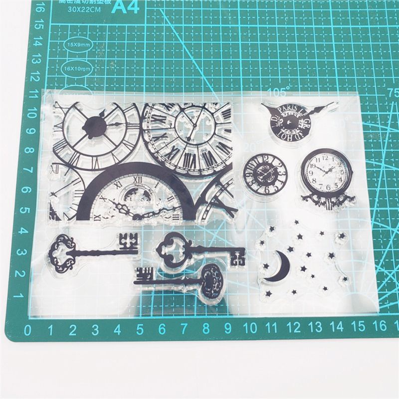 Con Dấu Silicone Trong Suốt Dập Nổi Hình Đồng Hồ / Chìa Khóa Trang Trí Sổ Tay Diy | BigBuy360 - bigbuy360.vn