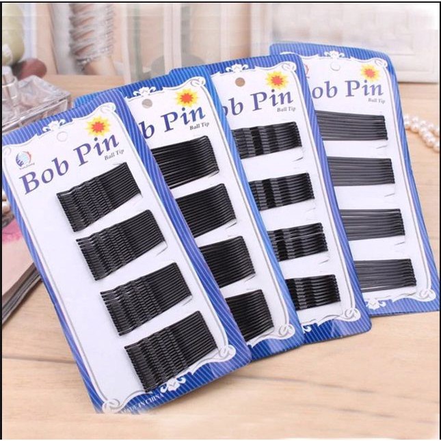 Set 60 Kẹp Tóc - Kẹp Tâm Kẹp Xỉa Màu Trơn Đen Thời Trang Dễ Thương [ KÈM ẢNH THẬT ]