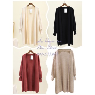 Áo khoác len nữ dài 💥𝑭𝑹𝑬𝑬𝑺𝑯𝑰𝑷💥 Áo khoác cardigan tay bo kẹo chuẩn đẹp  (HÌNH THẬT)