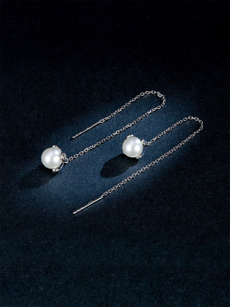 BAMOER Bông Tai Dáng Dài Bằng Bạc 925 BSE373 Thời Trang Sang Trọng Cho Nữ