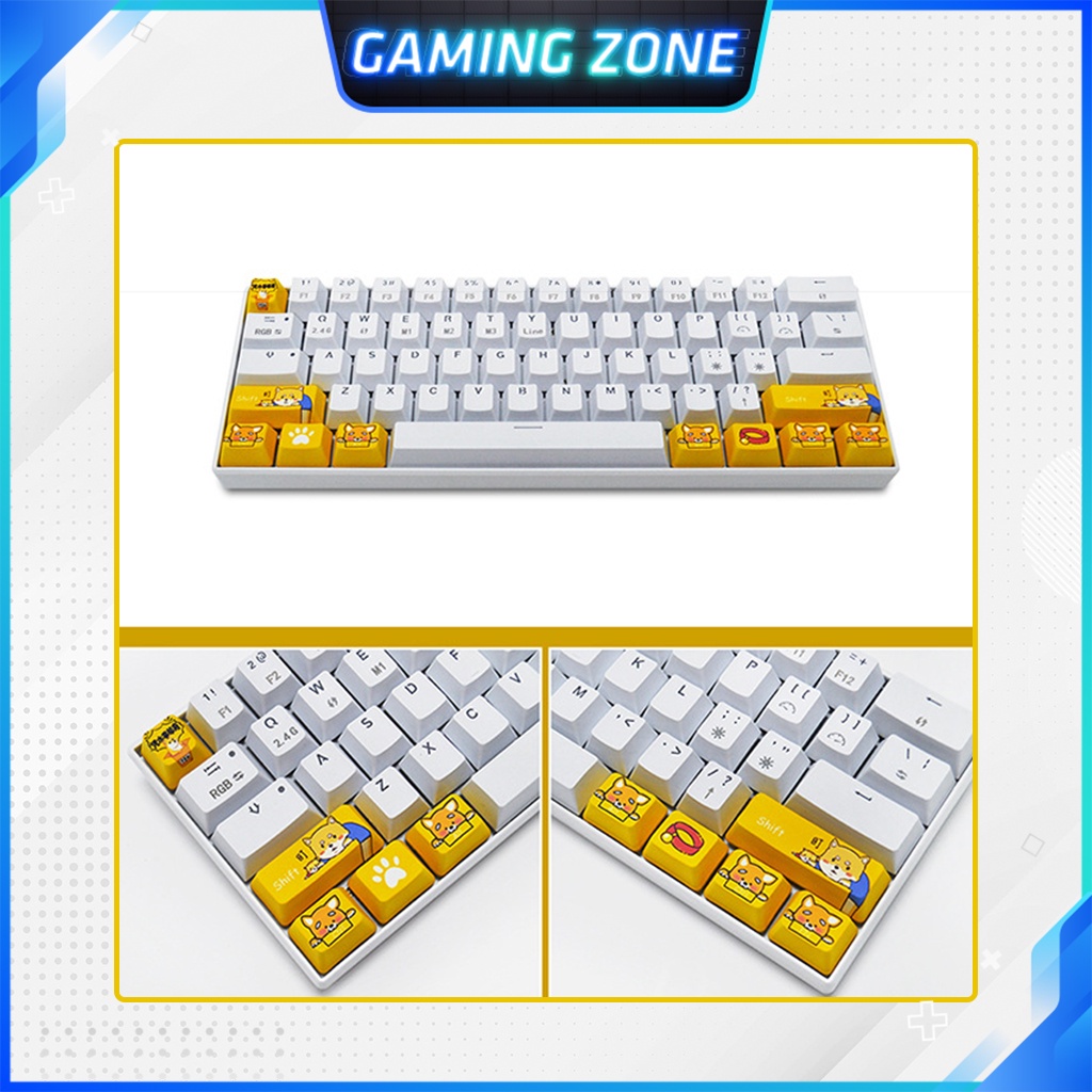 Keycap bàn phím cơ Chức Năng Pac Man/Mario/One Piece/Dragon Ball/Naruto nhựa PBT siêu đẹp