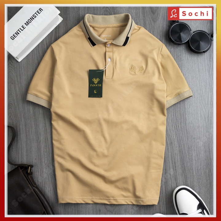 Áo thun Polo nam,[tặng khẩu trang in 3D] áo polo nam cổ bẻ thêu logo tuần lộc hàng chính hãng cao cấp mã PL66