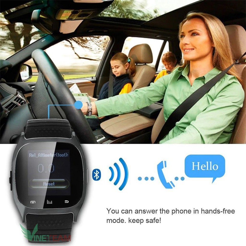 Nghe gọi trực tiếp trên đồng hồ  - Đồng Hồ Thông Minh M26 Kết Nối Bluetooth Chống Nước Cho Android IOS -dc3313