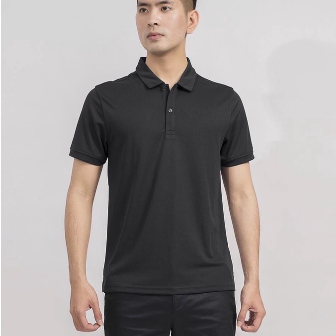 Áo thun polo nam Aristino APS051S9 phông ngắn tay có cổ bẻ dáng suông vừa trơn màu vải Ice Cold Polyester mềm mát