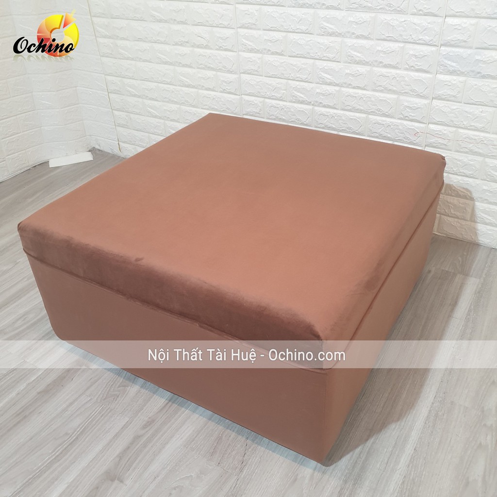 Đôn Vuông, Ghế Đôn Sofa Hình Vuông Sang Trọng Size 80 cm (Chọn màu)