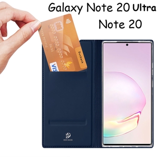 Bao da điện thoại PU DUX DUICS nắp lật từ tính dạng ví đựng thẻ cho Samsung Galaxy Note 20 Ultra