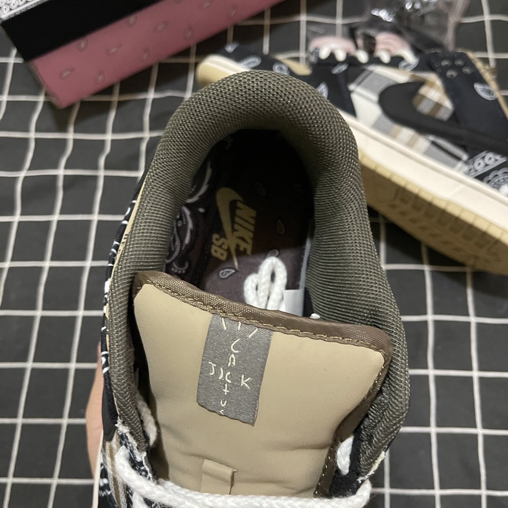 Giày JODAN SB travis scott nâu đen hoa cao cấp
