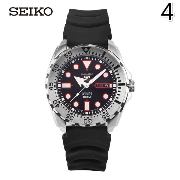 Đồng Hồ quartz seiko 5 Màu Đỏ Răng aquaman Kiểu Dáng Thể Thao srp601j1