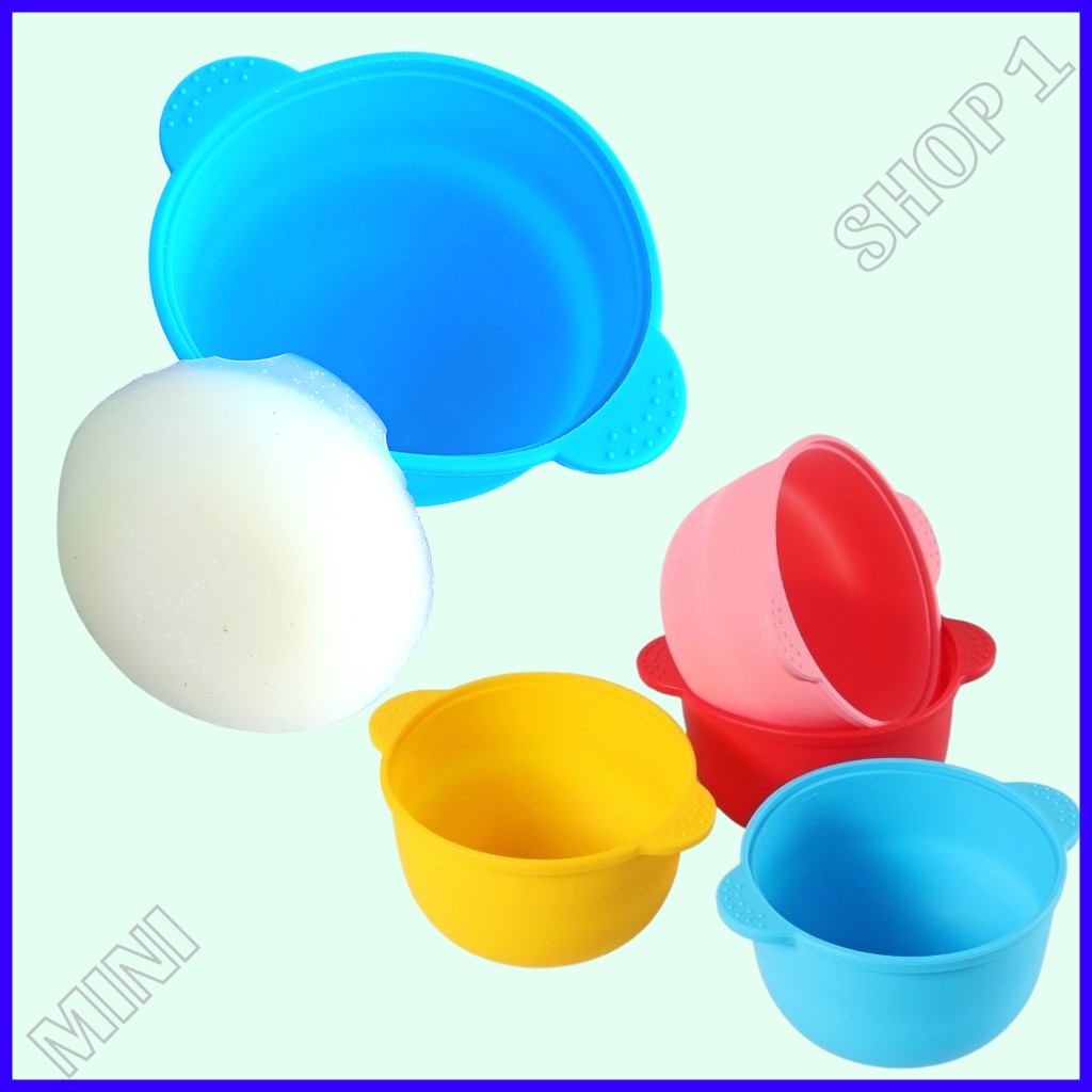 Chén nấu sáp wax lông nóng SILICON Chống Dính, chén SILICON nấu sáp wax lông nóng hật đậu hard wax beans, màu ngẫu nhiên