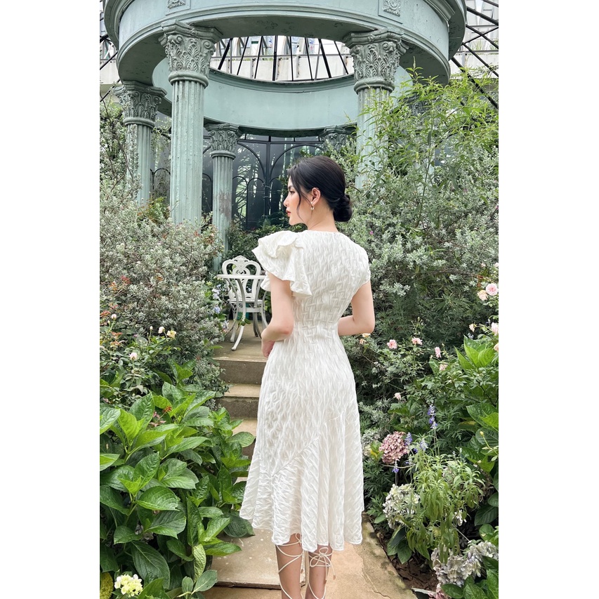 Váy thun vạt chéo