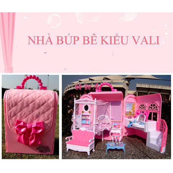 Nhà búp bê dạng vali kéo nội thất búp bê đồ chơi búp bê,Xinyi,Licca