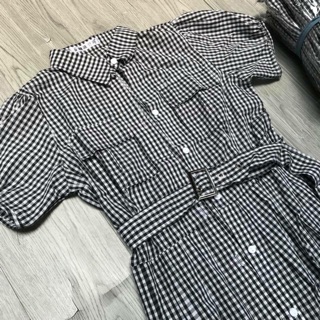 Váy maxi kẻ caro tay bồng (KÈM ẢNH THẬT) (GIÁ TỐT)