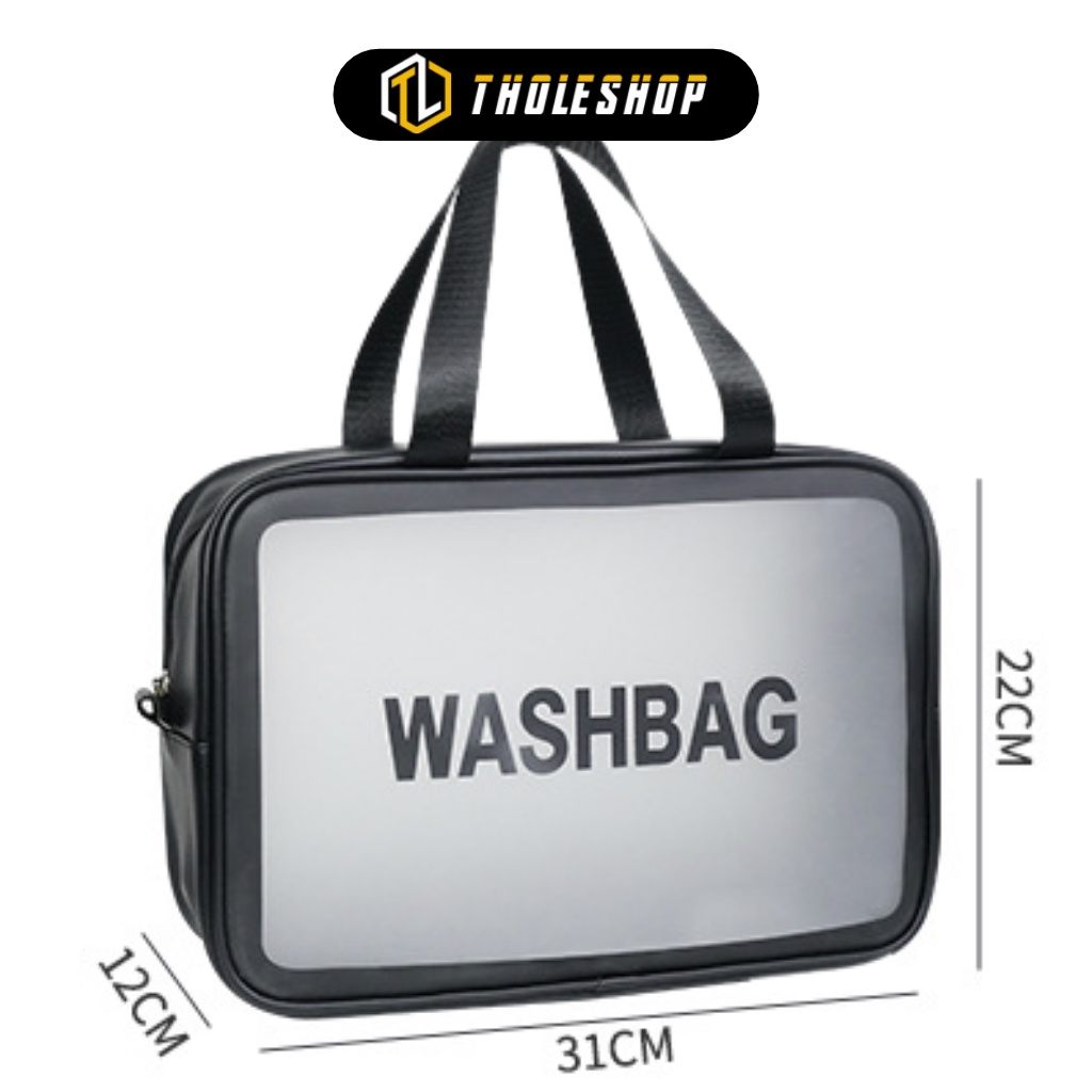 Túi Đựng Mỹ Phẩm - Túi Đựng Đồ Trang Điểm, Đồ Du Lịch Da Pu Trong Suốt WASHBAG 9414