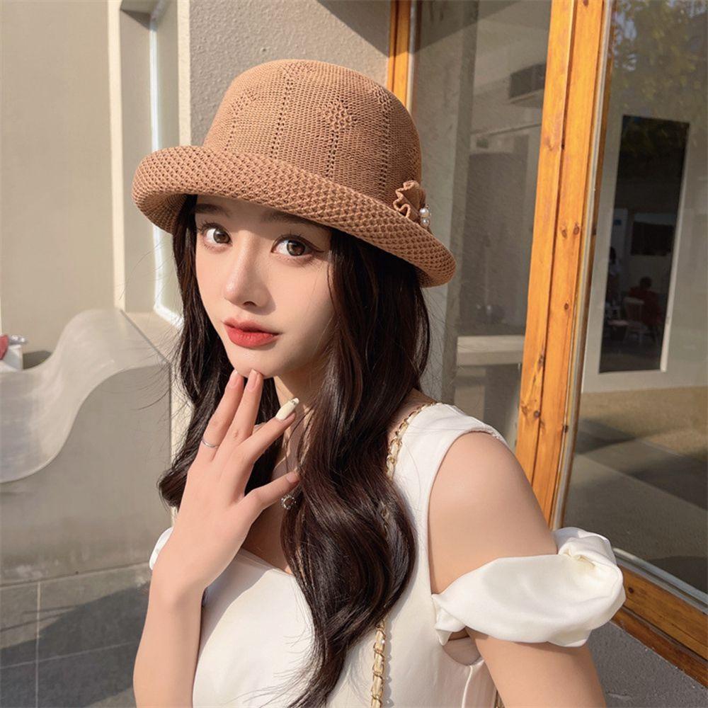 BACK2LIFE Nón Tai Bèo Chống Nắng Hở Chóp Màu Trơn Gấp Gọn Được Kiểu Hàn Quốc Cho Nữ Back2Lilife