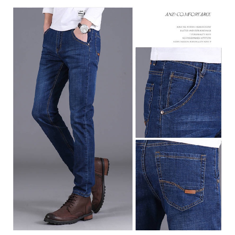 Quần Jeans Nam BEFOYI Dáng Ôm Mỏng Thời Trang