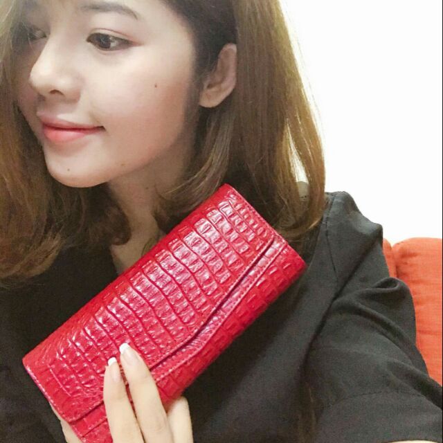 Ví 3 Gấp Da Bò Dập Vân