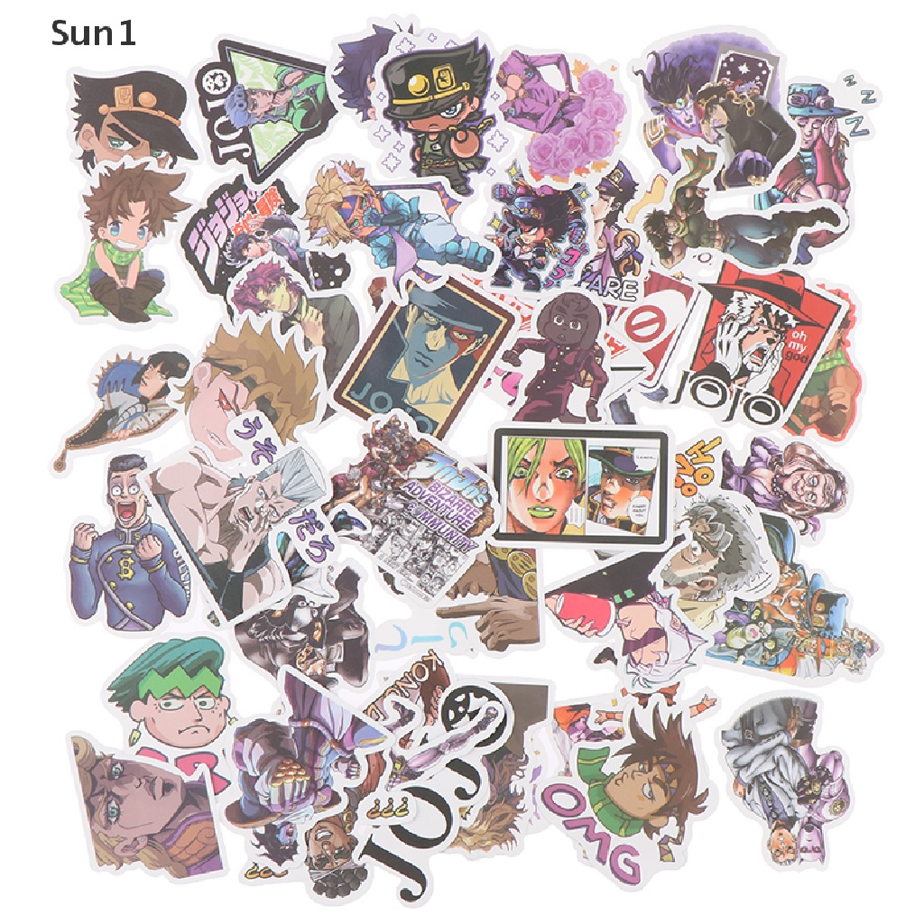 Bộ 50 Miếng Dán Jojos Bizzare Adventure Cho Ván Trượt / laptop