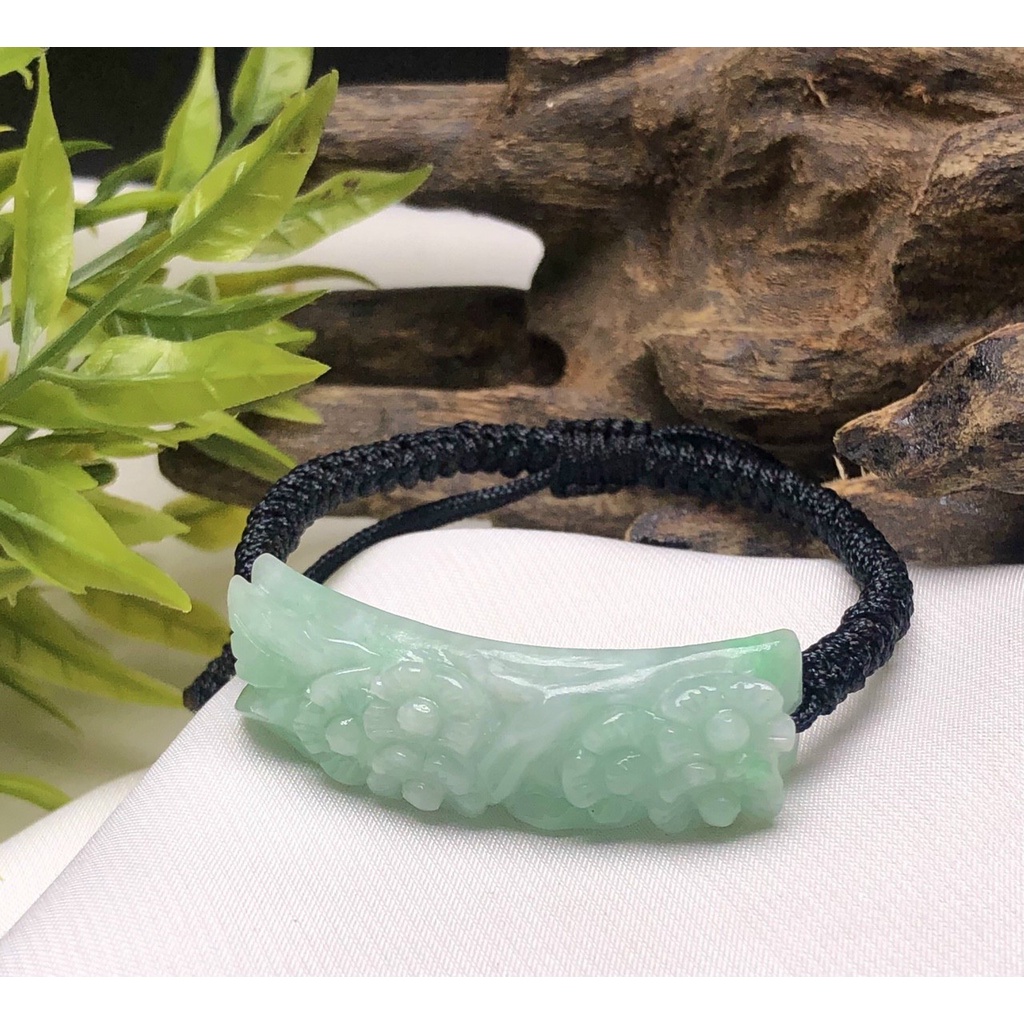 Vòng tay tết dây ngọc jadeitite