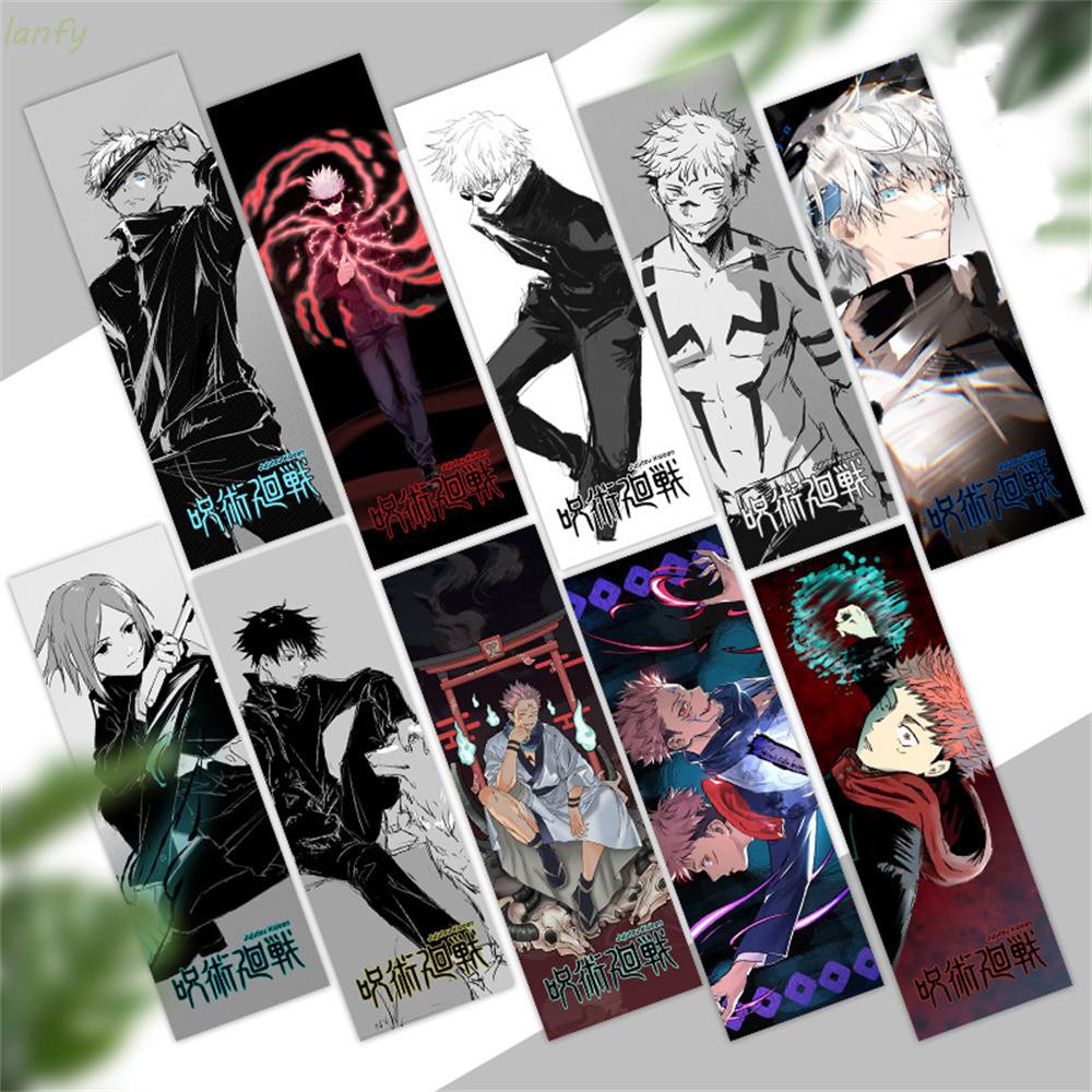 Set 10 thẻ đánh dấu trang sách hình Anime Demon Slayer độc đáo