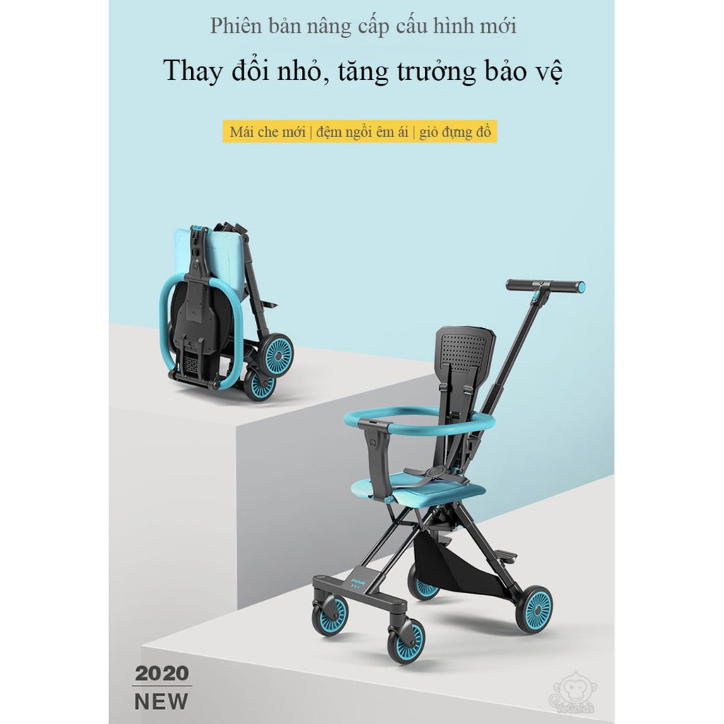 Xe đẩy em bé 2 chiều xếp gọn Playkids X1