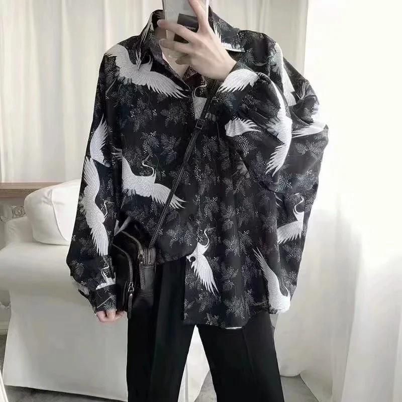 Áo sơ mi tay dài dáng rộng phong cách thời trang unisex cá tính 09