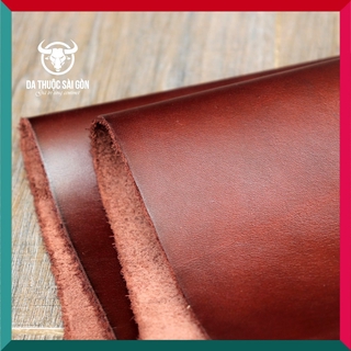 Da Bò Pull Mill Cao Cấp Thương Hiệu Da Thuộc Sài Gòn Màu Nâu Đỏ  - Mua Da Bò Làm Đồ Handmade