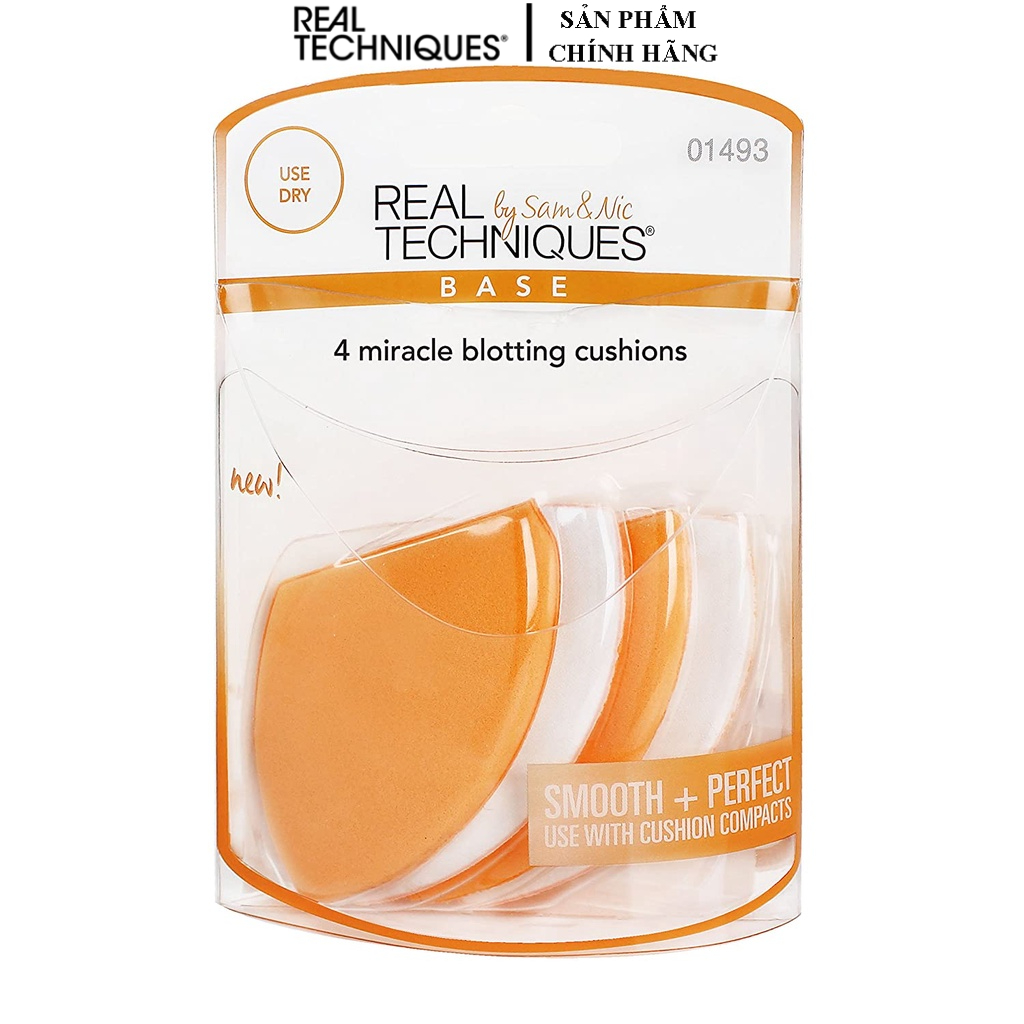 Set 4 Bông Mút Tán Cushions Real Techniques 4 Miracle Blotting Cushions