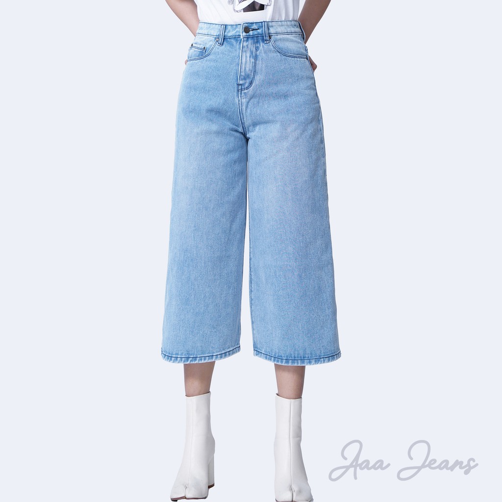 Quần Jeans Nữ Ống Rộng Lưng Cao Nhiều Màu Aaa Jeans