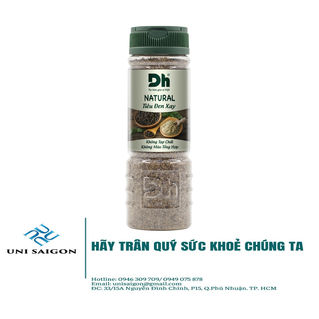 Hũ Natural Tiêu Đen Xay - Thương hiệu DH Foods