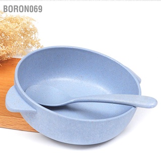 Bát rơm lúa mì có muỗng cho bé ăn dặm