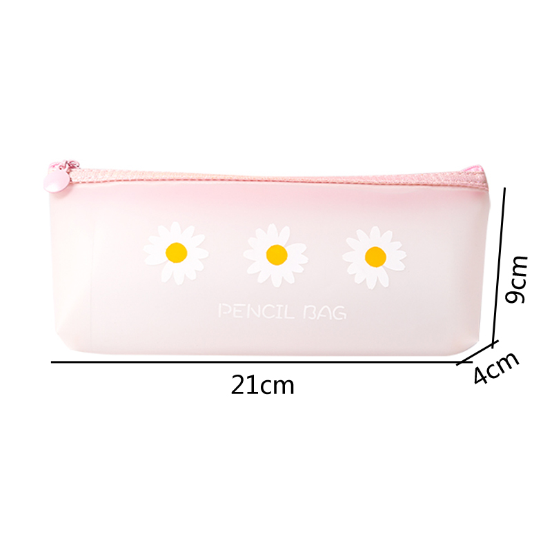 Bóp viết cỡ lớn in họa tiết hoa cúc đơn giản dễ thương