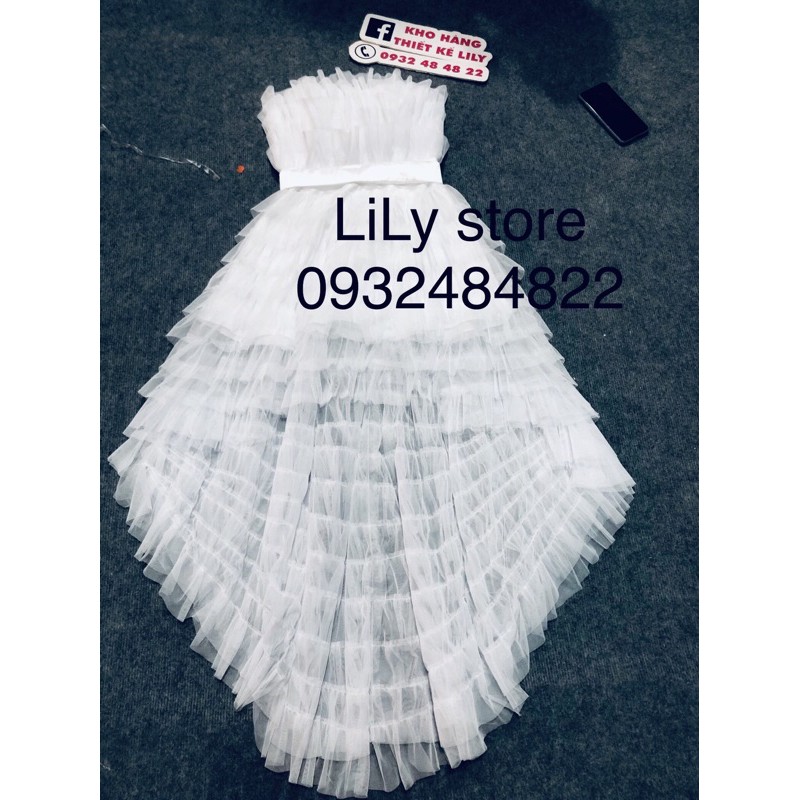 ĐẦM CÚP TẦNG ĐUÔI TÔM CỰC XINH ( ảnh và video thật 1000% )