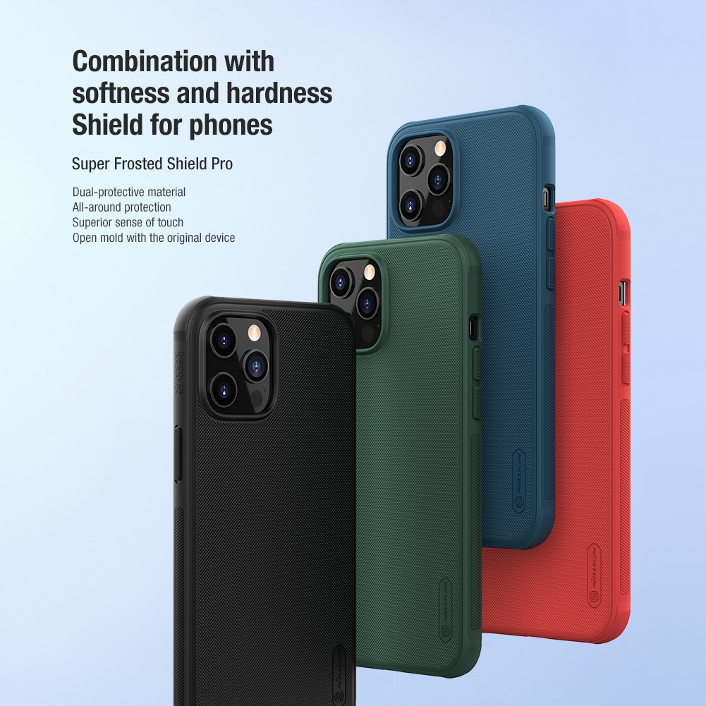 Ốp Lưng Nillkin Super Frosted Shield Matte dành cho iPhone 12 &amp; 12 Pro / 12 Pro Max.