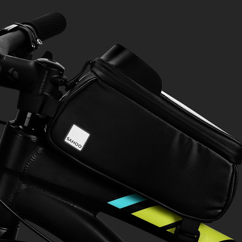 Túi gắn ống ngang dành cho xe đạp tương thích với điện thoại cảm ứng Sahoo Essential Smart Phone Top tube bag