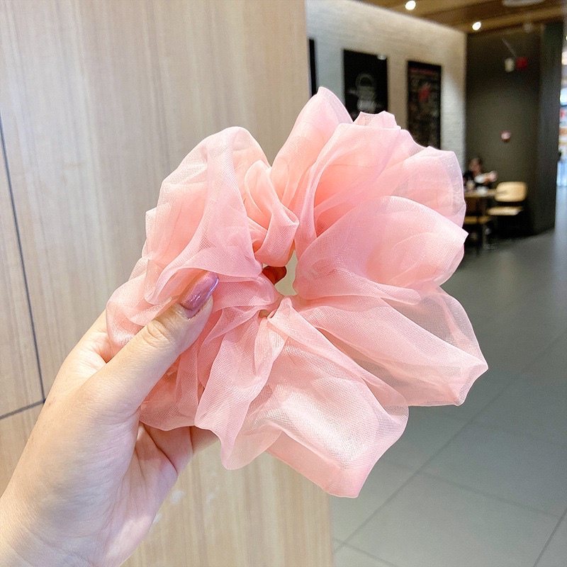 Dây buộc tóc  ❤️24 SALE❤️ scrunchies bằng vải cỡ lớn màu nhẹ nhàng ngọt ngào siêu đẹp