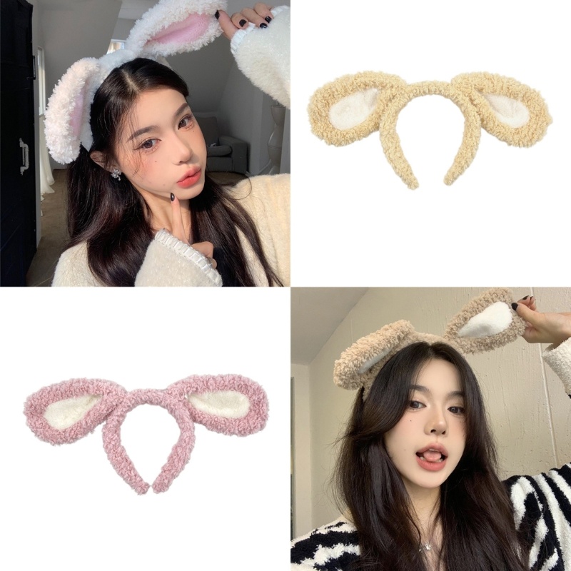 Flgo Băng Đô Tai Thỏ Nhồi Bông Mềm Mại Dành Cho Thú Cưng