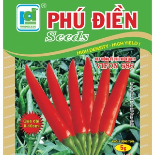 Hạt giống ớt chỉ thiên F1 PD 686